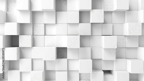 Random shifted white cube boxes block background 32K Ai Generated
