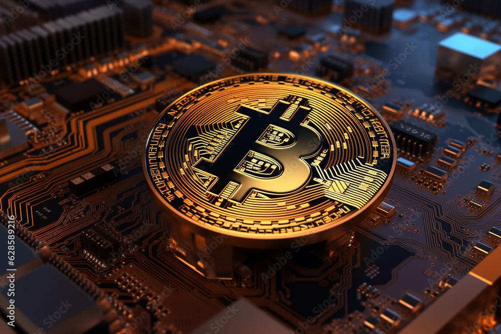 Bitcoin mining. Bitcoin on a chipset Bitcoin mining. Bitcoin on a chipset