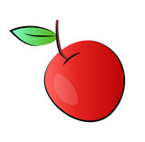 Czerwone jabłko ilustracja