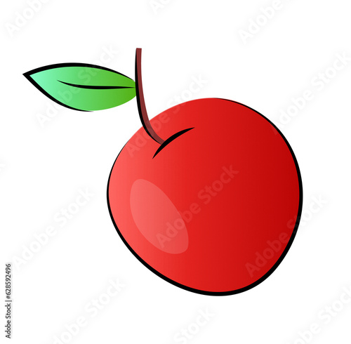 Czerwone jabłko ilustracja