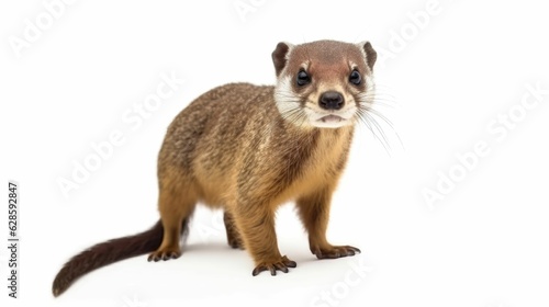 AI-generated illustration of an otter isolated on a white background.