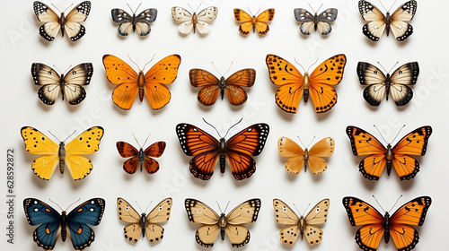 pattern with butterflies. butterfly pattern. colourful butterflies. set of butterflies.