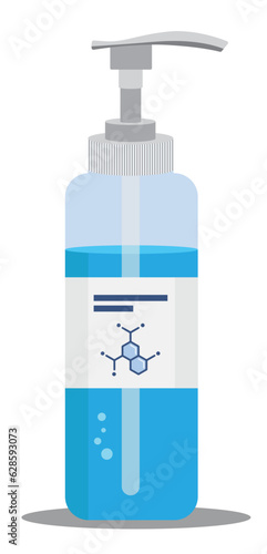 Hand sanitizer bottle. Pump bottle
