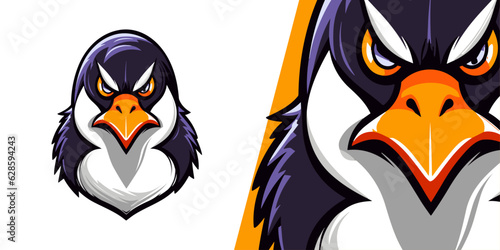 Dynamic Penguin Mascot Logo: Energize Your Team's Identity with Modern Vector Illustrations for Sports & Esports