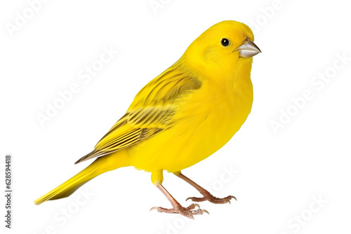 Very beautiful canary bird isolated on white background PNG © JetHuynh