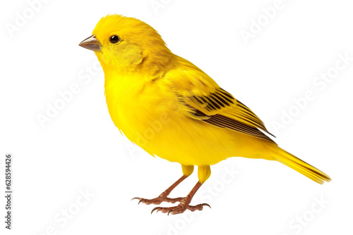 Very beautiful canary bird isolated on white background PNG photo