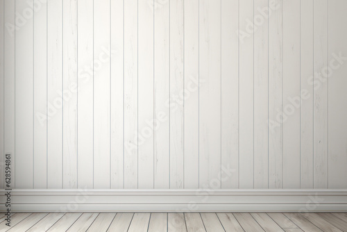 Banner. Background, texture, white wooden boards and floor. Background for the site, application. AI generative.