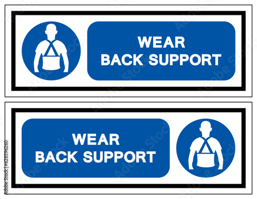 Wear Back Support Symbol Sign, Vector Illustration, Isolated On White Background Icon. EPS10
