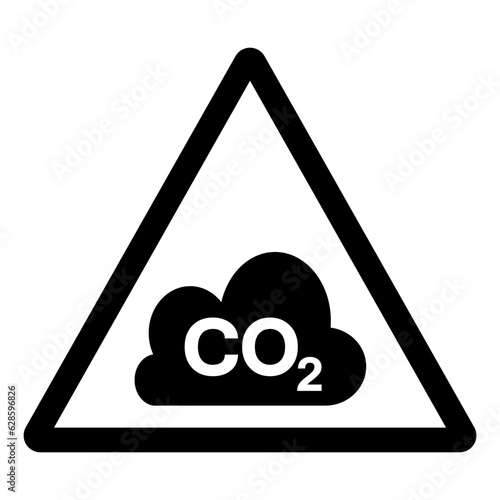 Co2 Symbol Sign, Vector Illustration, Isolate On White Background Label. EPS10