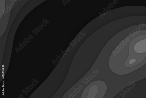 Modern Black abstract design background, paper style