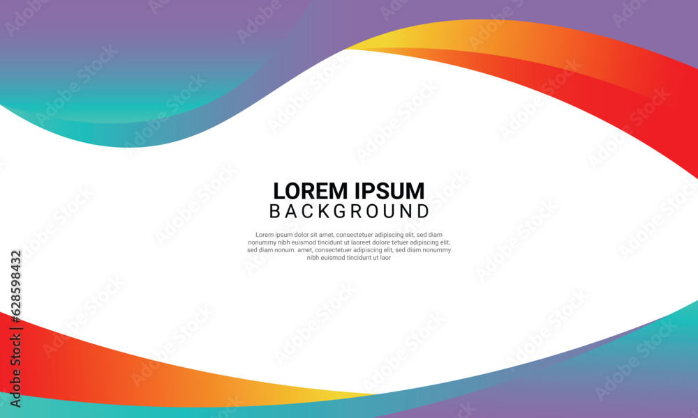 Gradient curve and wavy on white background.