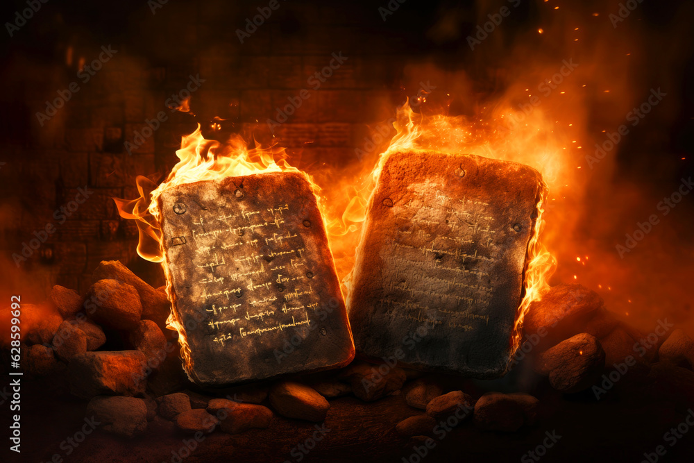 The Ten Commandments Tablets of the Law, Tablets of Stone, Stone