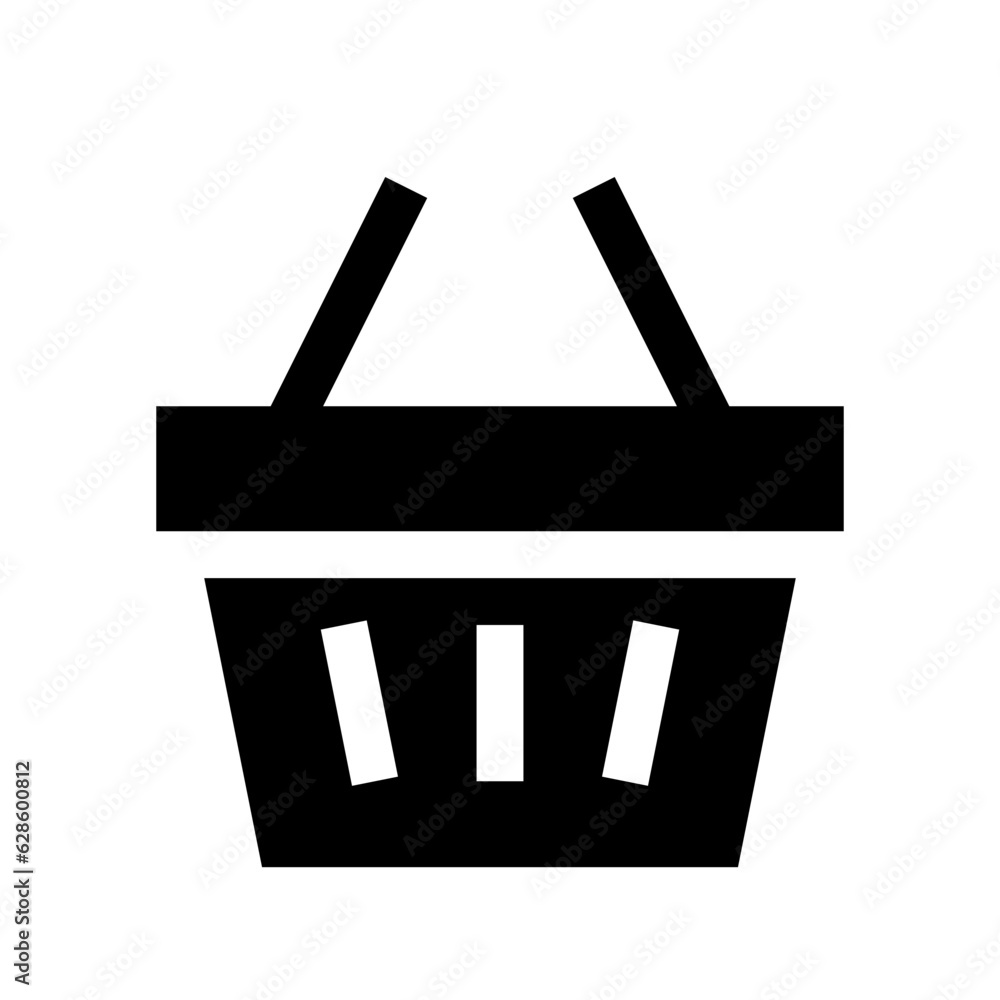 ショッピング、買い物かごを表す塗りつぶしスタイルのアイコン ショッピング、買い物かごを表す塗りつぶしスタイルのアイコン