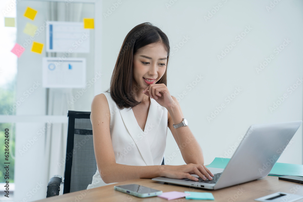 asian beautiful woman working at office asian beautiful woman working at office