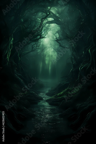 Mysterious dark forest
