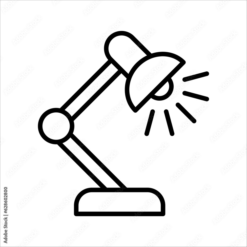 Desktop Lamp Icon Vector Template Design, vector illustration on white background Desktop Lamp Icon Vector Template Design, vector illustration on white background