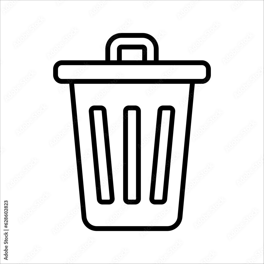 garbage icon or logo isolated sign symbol vector illustration on white background garbage icon or logo isolated sign symbol vector illustration on white background