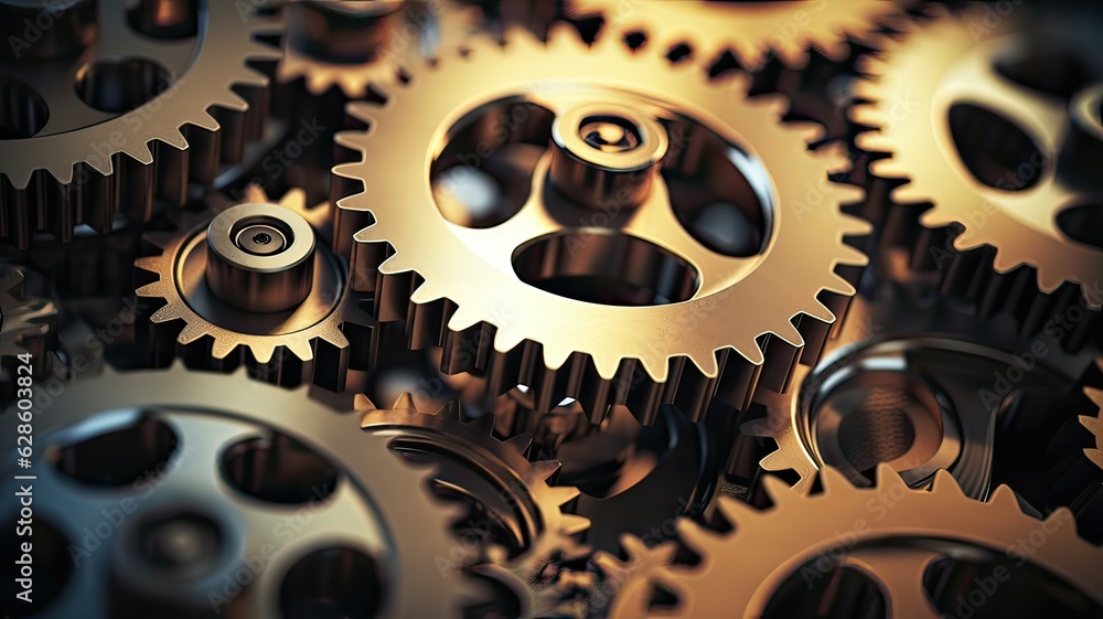Engine gear wheels industrial background. Engine gear wheels industrial background.