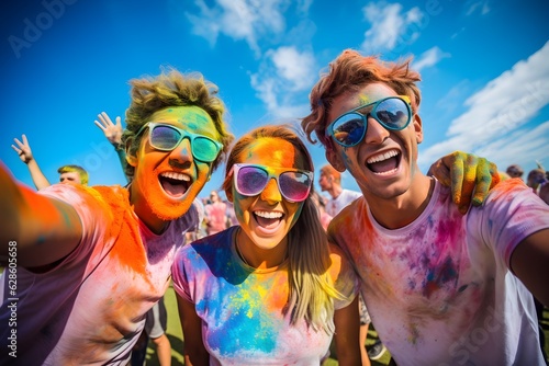 Group Of Friends: Color Run