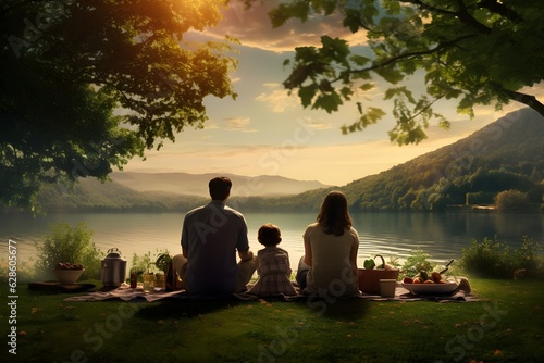 Lakeside Picnic: Relaxing Family Outing © Forrester