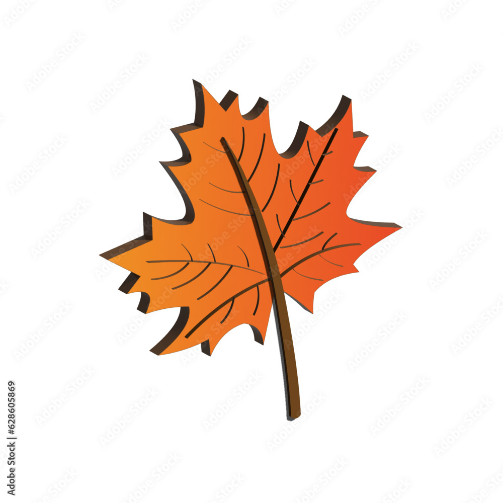 Fototapeta premium maple bright orange autumn leaf