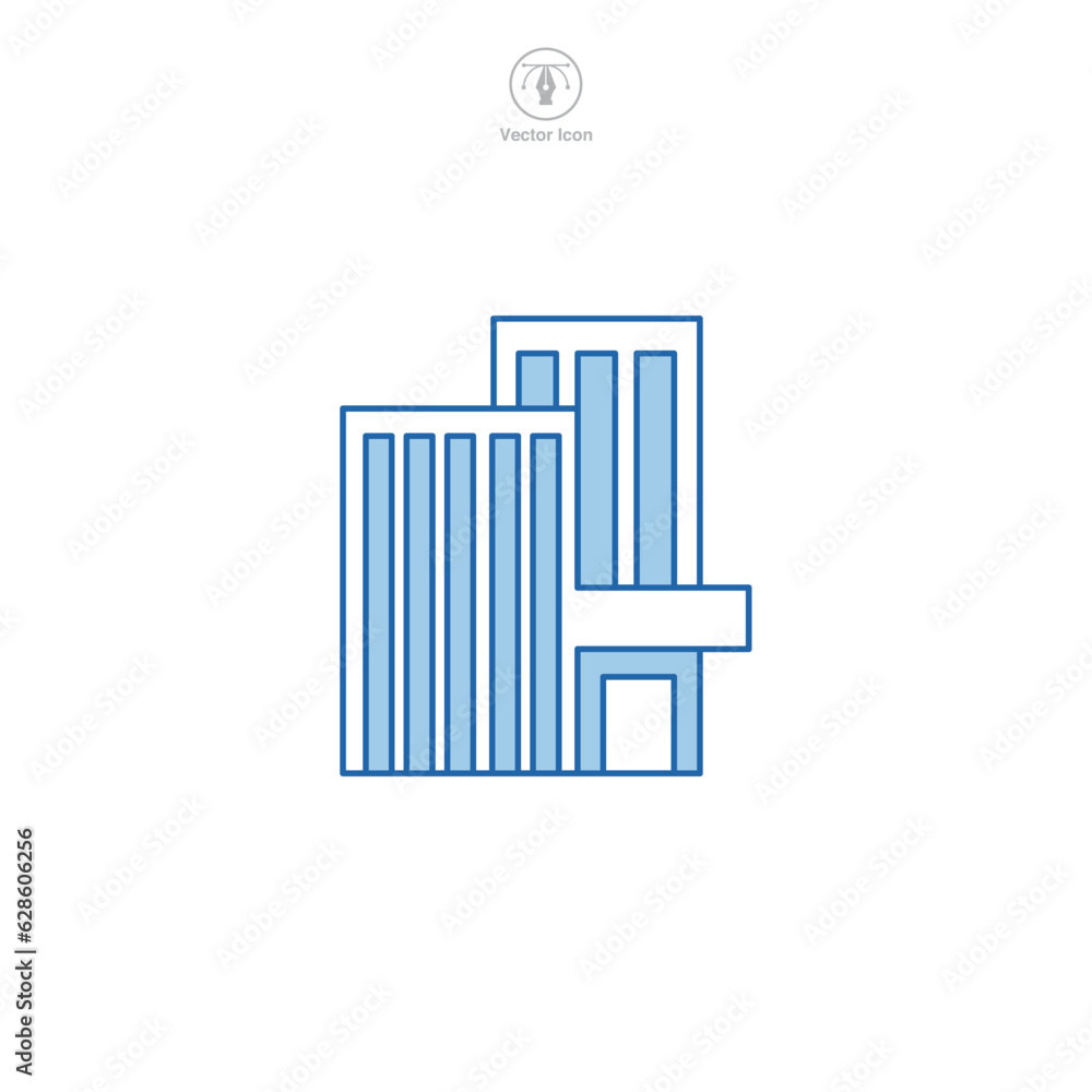 building real estate icon symbol vector illustration isolated on white background building real estate icon symbol vector illustration isolated on white background