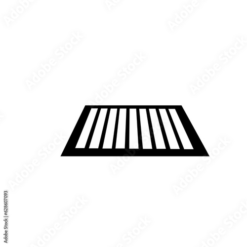 Crosswalk icon. Pedestrian crossing icon. Zebra crossing