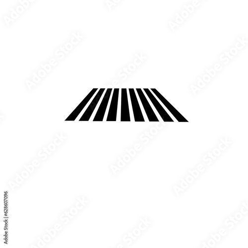 Crosswalk icon. Pedestrian crossing icon. Zebra crossing