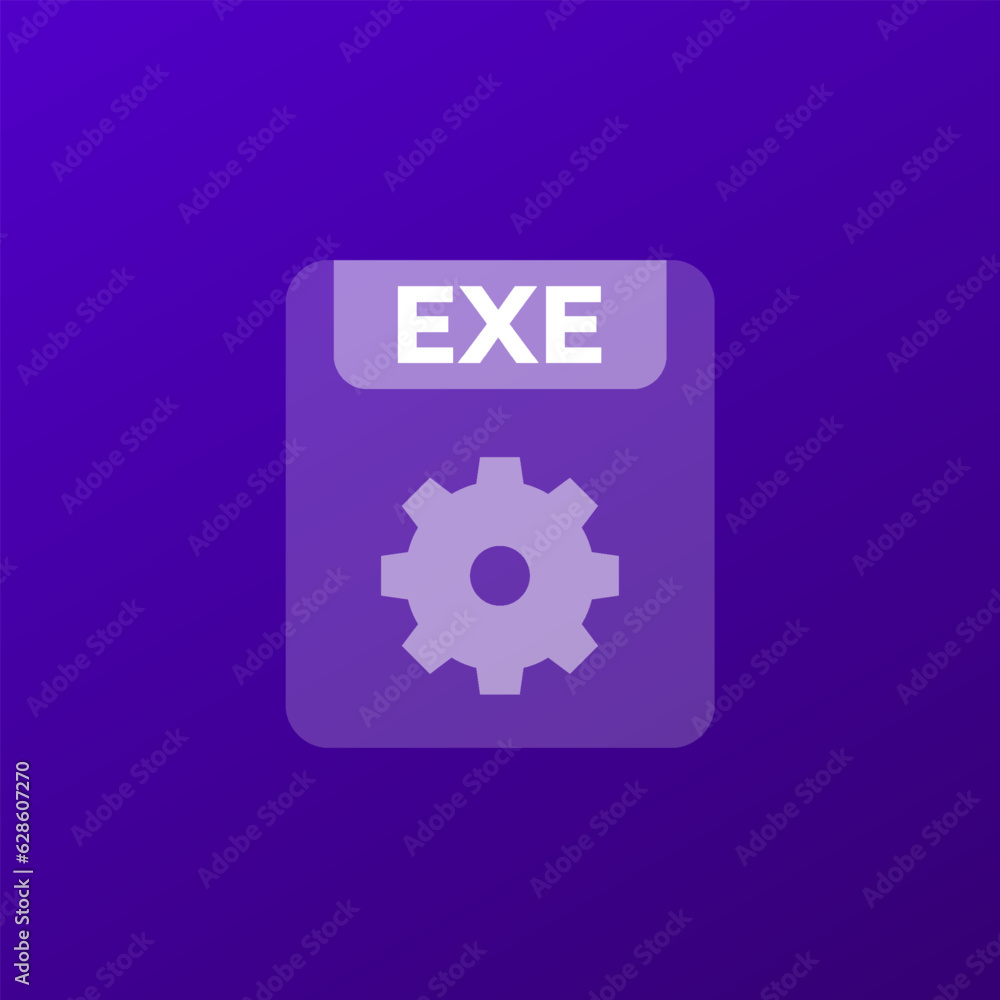 exe file icon, transparent design