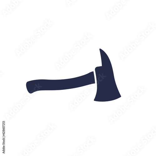 Axe of firefighter icon on white
