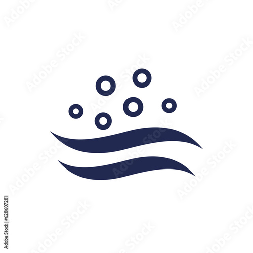 evaporation of water icon on white