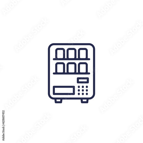 vending machine line icon on white