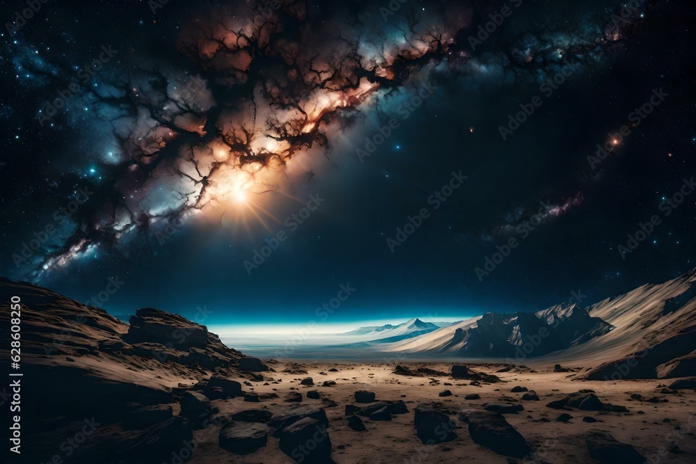 Space Galaxy Wallpaper, landscape 4k, Generative AI