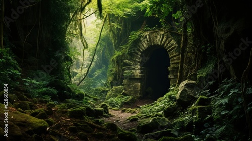 a tunnel in the middle of the jungle © AberrantRealities