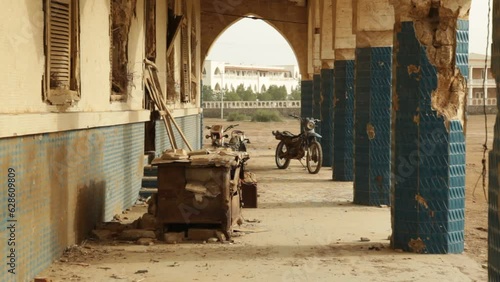 Ruins of the old palace of Haile Selassie Northern Red Sea Massawa Eritrea photo