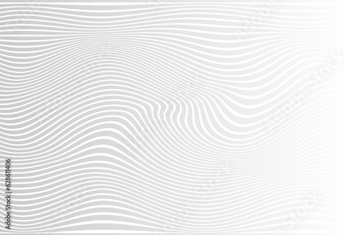 Grey background with white wavy lines, technical texture, decorative style, light shade, chaotic texture