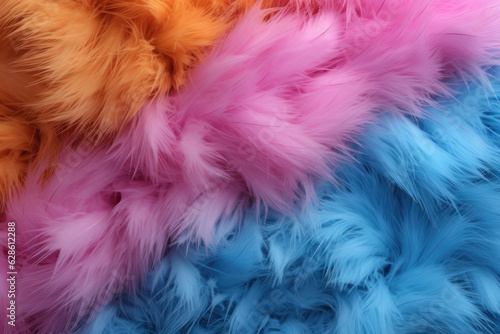 Background, texture, colorful fur, carpet. Background for the site, application. AI generative.