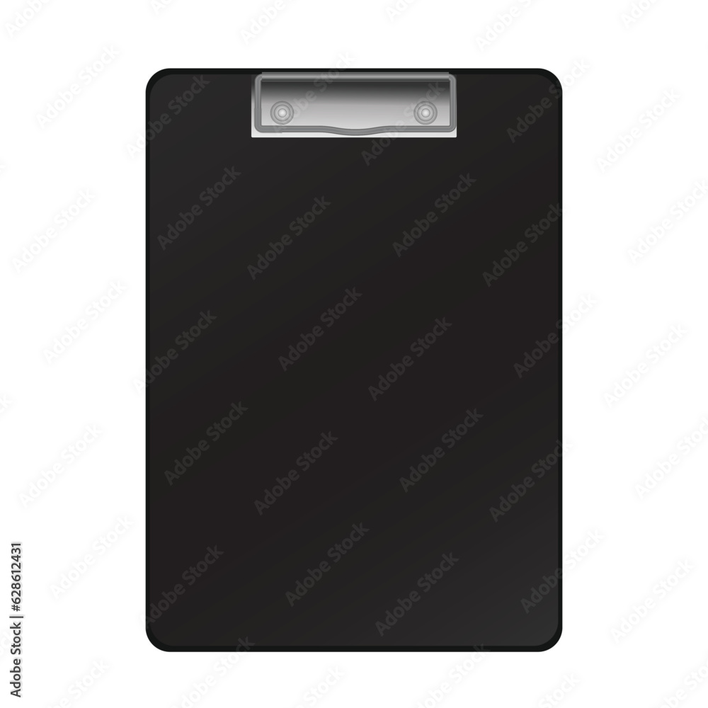 Black clipboard with blank white sheet Black clipboard with blank white sheet