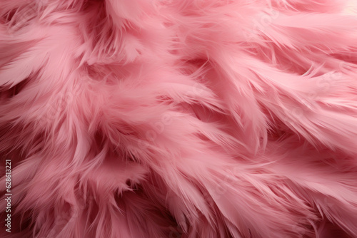 Background, texture, pink fur, feathers. Background for the site. AI generative.