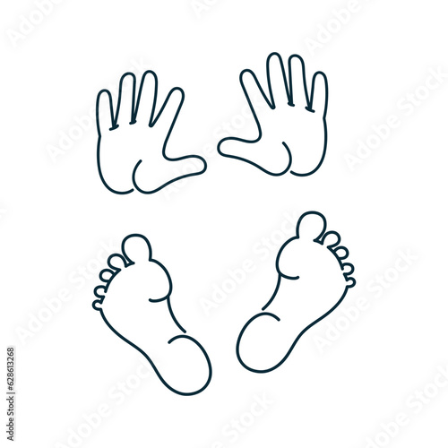 The arms and legs are line drawn silhouettes. 