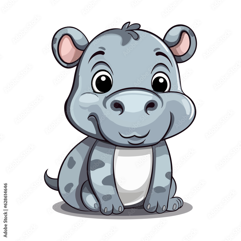 Fototapeta premium hippopotamus cartoon character