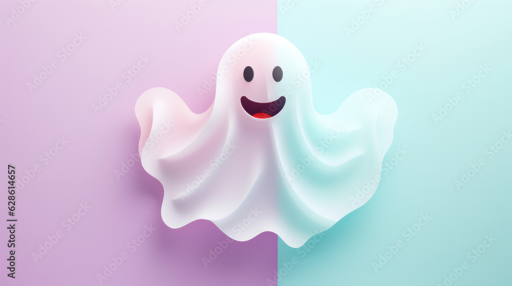 ghost made in Paper Art for Halloween concept ghost made in Paper Art for Halloween concept