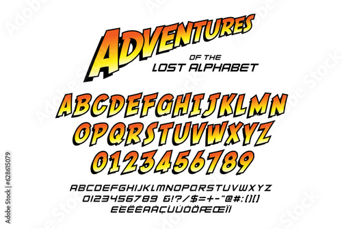 Fototapeta Alphabets for adventure titles and subtitles
