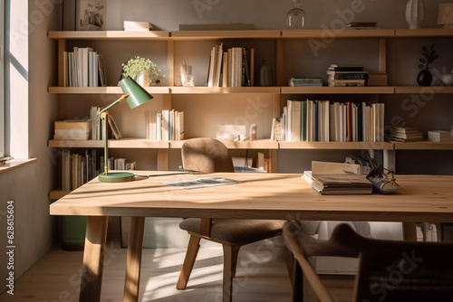 Beautiful kitchen interior with new stylish furniture Generative AI