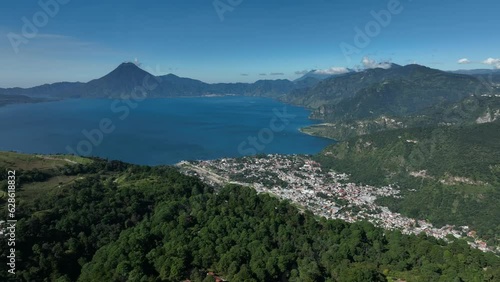 aerial view of beautiful lake Atitlan Solola