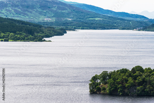 nature sceneries along the queens view path, Loch Tummel, Scotland photo