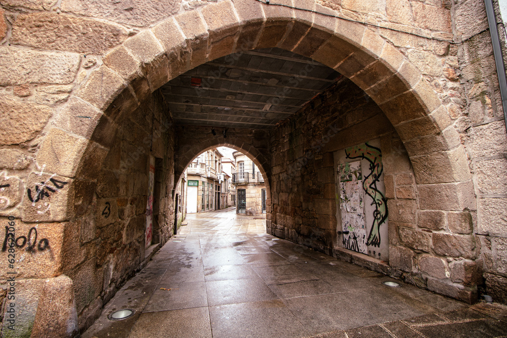 Obraz premium Historical center of Pontevedra, Galicia, Spain