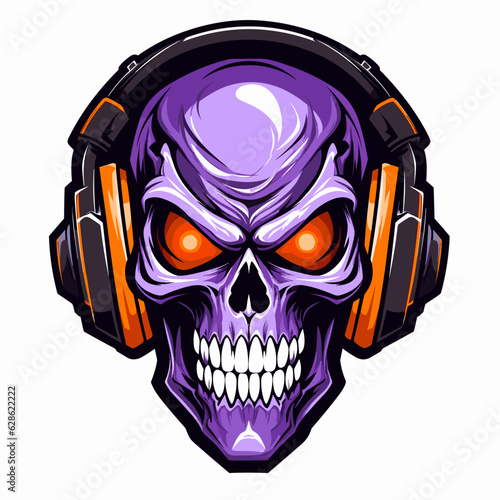 Esport vector logo scull, scull icon, scull head, vector, sticker