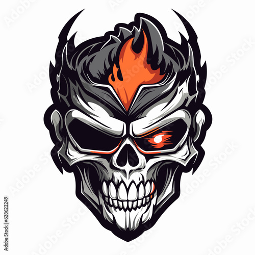 Esport vector logo scull, scull icon, scull head, vector, sticker