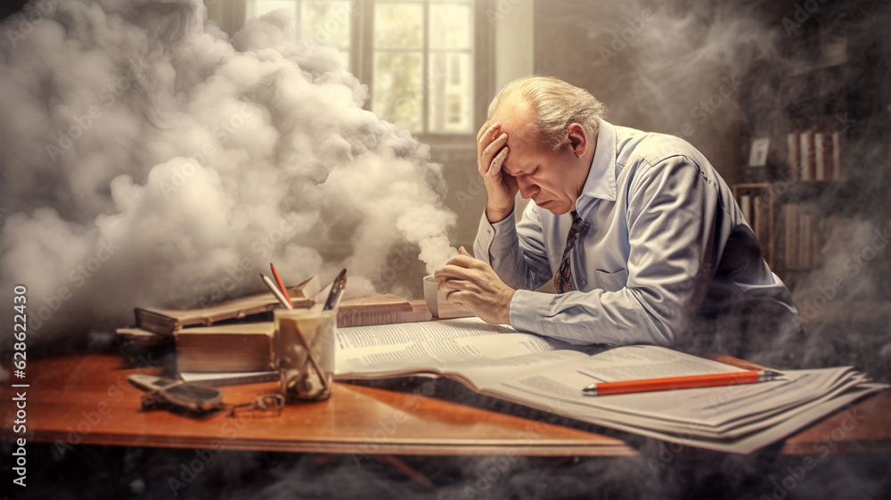 A person is depressed and in emotional burnout, strong tiredness, failures at work A person is depressed and in emotional burnout, strong tiredness, failures at work